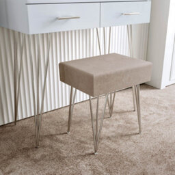 CARME Home Sophia Grey Dressing Table With Touch Sensor Led Mirror - thumbnail 5