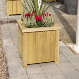 Rowlinson Heritage Square Softwood Planter 30L (W)40Cm - thumbnail 4