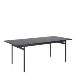 Furniture To Go Angus Dining Table In Black & Powder-Coated Metal Legs - thumbnail 1
