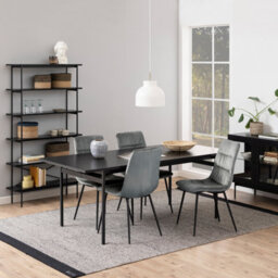 Furniture To Go Angus Dining Table In Black & Powder-Coated Metal Legs - thumbnail 3
