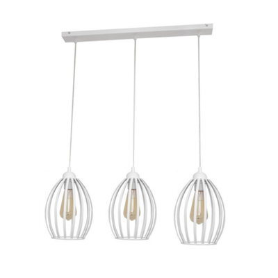 Luminosa Lighting Luminosa Dali Straight Bar Pendant Ceiling Light White 70Cm