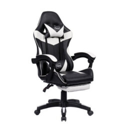 Neo White Leather Massage Recliner Computer Gaming Office Chair With Footrest - thumbnail 2