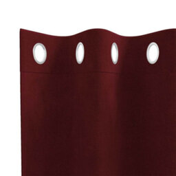 Berkfield Blackout Curtains With Eyelets 2 Pcs Wine Red Velvet - thumbnail 4