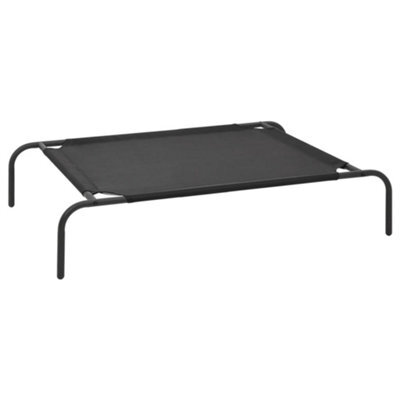 Berkfield Elevated Dog Bed Black S Textilene - image 1