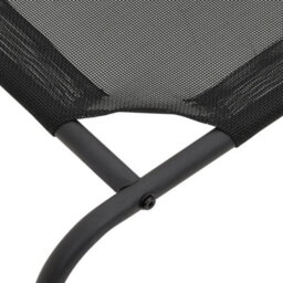 Berkfield Elevated Dog Bed Black S Textilene - thumbnail 5