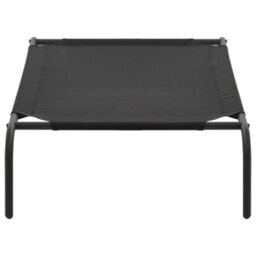 Berkfield Elevated Dog Bed Black S Textilene - thumbnail 3