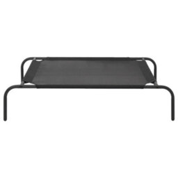 Berkfield Elevated Dog Bed Black S Textilene - thumbnail 2