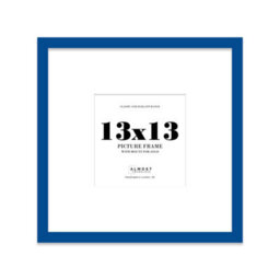 "13X13"" Blue Picture Frame - 13X13"" Square Frame With 10X10"" Mount For 13X13""/10X10"" Pictures Art Deco Style Room Decor, 1 Pack" - thumbnail 1