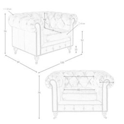 Angel Cerda Chic Cognac Brown Leather Chester Armchair For Modern Living Spaces - thumbnail 7