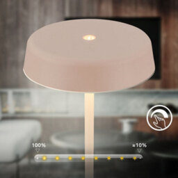 Briloner Led Table Lamp Rechargeable Light Dimmable Cordless Touch Ip44 Outdoor Beige - thumbnail 5