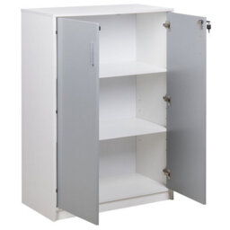 Wyld And Coco, Novastorage Locking 2-Door Cabinet Light Grey - thumbnail 6