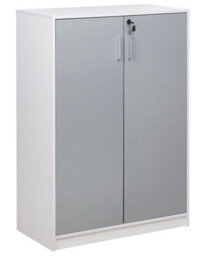 Wyld And Coco, Novastorage Locking 2-Door Cabinet Light Grey - thumbnail 3