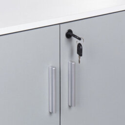 Wyld And Coco, Novastorage Locking 2-Door Cabinet Light Grey - thumbnail 8