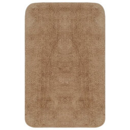 Walplus Bathroom Mat Set 2 Pieces Fabric Beige - thumbnail 2