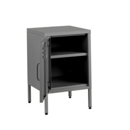 MMT Funiture Designs Grey mmt Metal Locker Cabinet - 38X38X60Cm Bedside Table Sideboard For Bedroom/living - thumbnail 9