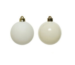 Decoris 2 X 12 Wool White Christmas Baubles 6Cm Shatterproof Tree Ornaments Shiny Matt - thumbnail 5
