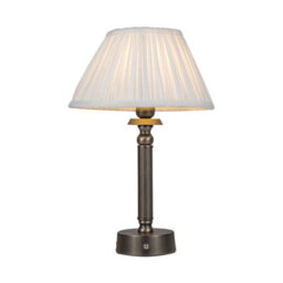 Wisteria Edith Usb Rechargeable Led Touch Table Lamp Pewter - thumbnail 4