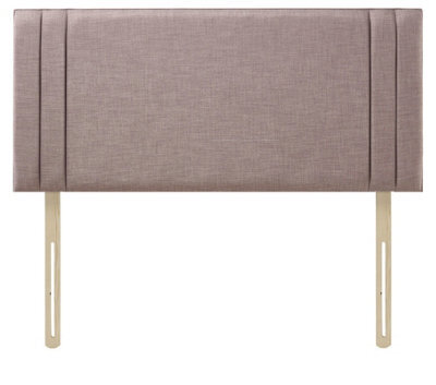 "Slumbre Rio Turin Linen 4Ft6 Double 20"" Headboard - Beige"