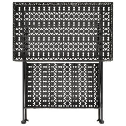 Berkfield Folding Tea Table Vintage Style Metal 58X35X72 Cm Black - thumbnail 4