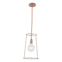 Luminosa Lighting Luminosa Frida Wire Frame Pendant Ceiling Light Pink Gold 25X42.5Cm - thumbnail 1