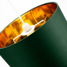 Happy Homewares Contemporary Green Cotton 12 Table/pendant Lamp Shade With Shiny Copper Inner - thumbnail 3