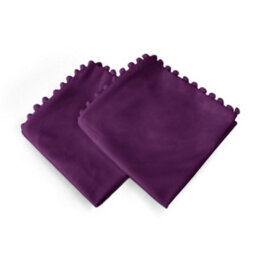 Deconovo 2 Set Poms Crushed Velvet Cushion Covers 50Cm X 50Cm Pillowcases For Sofa With Invisible Zipper 20X20 Inches Grape Purple - thumbnail 2