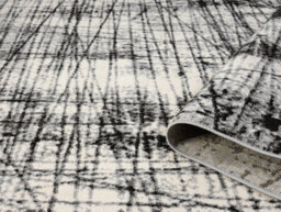 Obsidian Modern Low Pile Area Rug - Oblique Abstract Design Grey 120Cm X 170Cm - thumbnail 4