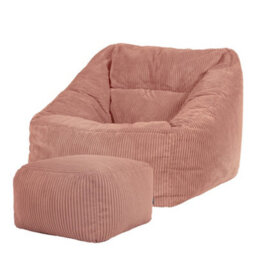 Icon Armchair And Footstool Jumbo Cord Bundle Dawn Pink - thumbnail 3