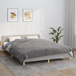 Vidaxl Weighted Blanket Grey 200X200 Cm 9 Kg Fabric Weighted Blankets