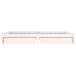 3103504 Vidaxl Bed Frame Without Mattress With Drawers White 140X190 Cm (814930+814995) - thumbnail 4