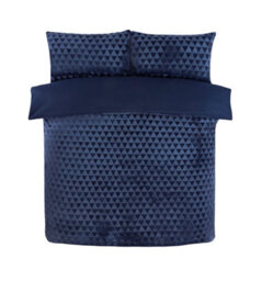 Rapport Home Diamond Cut Teddy Polyester Fleece Duvet Cover Set With Pillowcase - thumbnail 3