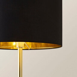 Valuelights Charles Gold Floor Lamp With Black And Metallic Shade - thumbnail 3