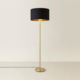 Valuelights Charles Gold Floor Lamp With Black And Metallic Shade - thumbnail 6