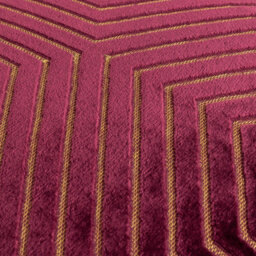 Paoletti Evoke Cut Velvet Cushion Cover, Burgundy, 45 X 45Cm - thumbnail 4