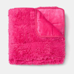 Ohs Fluffy Faux Fur Sensory Sleep Therapy 8Kg Weighted Blanket - Hot Pink - thumbnail 3