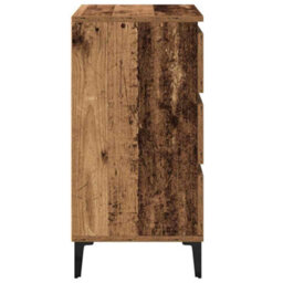 Berkfield Durable Bedside Cabinet Old Wood 40X35X70 Cm Engineered Wood - thumbnail 7