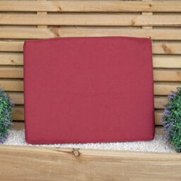 Samuel Alexander Hand Made 6 Seater Rustic Wooden Garden Furniture Set. Table, Bench, Chairs & Burgundy Cushions - thumbnail 2