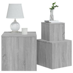 Berkfield Side Tables 3 Pcs Grey Sonoma Engineered Wood - thumbnail 7