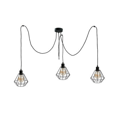 Luminosa Lighting Luminosa Foskal Cluster Pendant Ceiling Light Black, 3X E27