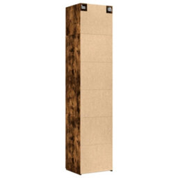 Berkfield Slim Storage Cabinet Smoked Oak 50X42.5X225 Cm Engineered Wood - thumbnail 8