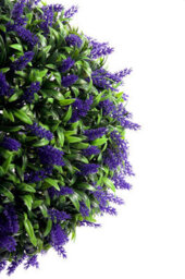 Pair Of Best Artificial 28Cm Purple Lush Lavender Hanging Basket Flower Topiary Ball - Weather & Fade Resistant - thumbnail 4