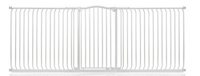 Bettacare Extra Tall Curved Top Dog Gate, 271Cm - 280Cm, Matt White, Extra Tall 100Cm In Height, Pressure Fit Pet Gate - image 1