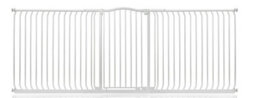 Bettacare Extra Tall Curved Top Dog Gate, 271Cm - 280Cm, Matt White, Extra Tall 100Cm In Height, Pressure Fit Pet Gate - thumbnail 1