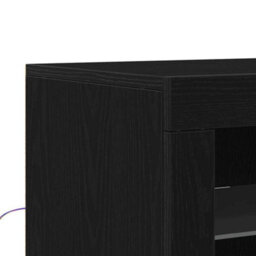 Berkfield Sideboard With Led Lights Black Oak 60,5X37X67 Cm - thumbnail 9