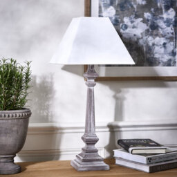 Dibor French Style Table Lamp E14 Brushed Wood Desk Lamp With Linen Shade Bedside Table Lamp - thumbnail 3