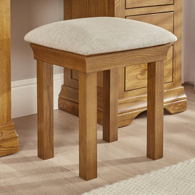 brown dressing table stool Scott Vanity Dressing Table With Mirror and Stool