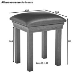 The Furniture Market French Louis Oak Solid Dressing Table Stool Natural Fabric Seat Classic Vintage Style Bedroom Furniture Carved Wooden Frame - thumbnail 5