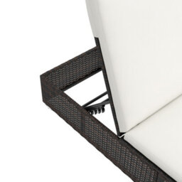 Outsunny Rattan Sun Loungers Set Of 2, Recliner Chairs, Adjustable Back, Brown - thumbnail 9