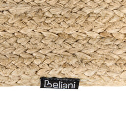 Wyld And Coco Handmade Brown Jute Pouffe With Eps Beads And Handles 45 X 45 X 30 Cm - thumbnail 7