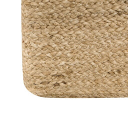 Wyld And Coco Handmade Brown Jute Pouffe With Eps Beads And Handles 45 X 45 X 30 Cm - thumbnail 6
